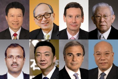 入圍名單由8位具豐富經(jīng)驗和領導地位的國際評審嚴謹篩選。（由上至下, 從左至右）泰國商會暨泰國貿(mào)易委員會秘書長Vichai Assarasakorn、世界黃金協(xié)會遠東區(qū)董事總經(jīng)理鄭良豪、國際鉑金協(xié)會首席執(zhí)行官高偉政(James Courage)、東京鉆石交易所(Tokyo Diamond Exchange)名譽主席加藤英高、荷蘭銀行(ABN AMRO Group)國際鉆石及珠寶部亞洲區(qū)主管Biju Patnaik、上海鉆石交易所總裁林強、美國珠寶商協(xié)會（Jewelers of America）執(zhí)行長倫奇（Matthew Runci）、國際有色寶石協(xié)會主席袁健榮