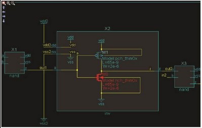 圖2：采用 Calibre PERC 的 TDDB 檢查法：一個具有高壓路徑的薄柵氧 PMOS（型號：pmos_lv）可能會導(dǎo)致 NTBI 。