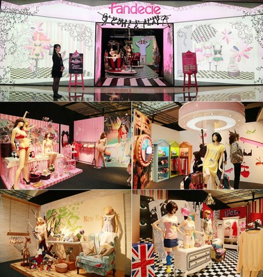 芬狄詩POP UP STORE藝術(shù)概念店，夢幻甜美的Dreaming Girl，活力率性的模特在演繹Sisterhood、森女精靈的New Naturals田園夢境、Lucie's World悅動(dòng)的魔幻世界展區(qū)