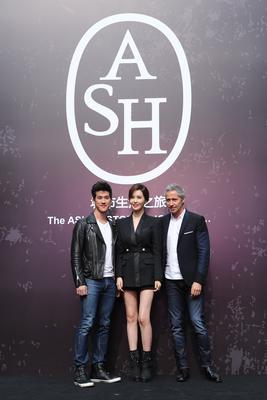 左起：李治廷先生、李多海小姐、<br />ASH品牌設計師Patrick Ithier先生
